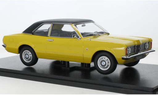 Diecast model cars Ford Taunus 1/18 KK Scale 1300 L (TC1) yellow/black 1971 Ford Taunus 1/18 KK Scale 1300 L (TC1) yellow/black 1971 diecast model cars