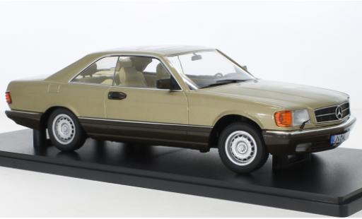 Mercedes 560 1/18 KK Scale SEC (C126) gold 1987 diecast model cars
