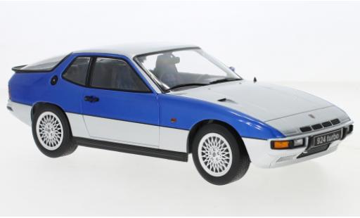 Porsche 924 1/18 KK Scale Turbo grey/metallise blue 1986 diecast model cars