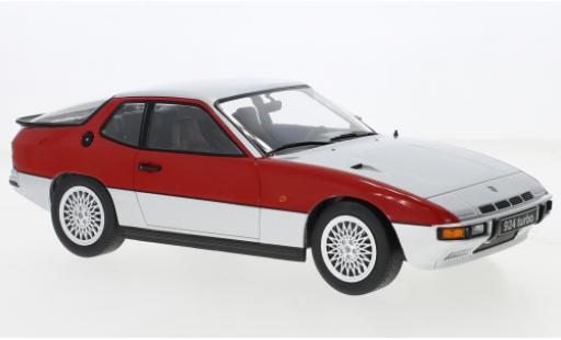 Porsche 924 1/18 KK Scale Turbo grey/red 1986 diecast model cars