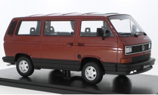 Diecast model cars Volkswagen T3 1/18 KK Scale Multivan Magnum metallise red 1987 Volkswagen T3 1/18 KK Scale Multivan Magnum metallise red 1987 diecast model cars