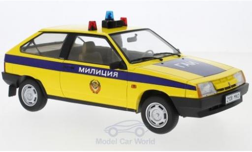 Lada Samara 1/18 KK Scale yellow/blue Polizei SU Milizija 1984 diecast model cars
