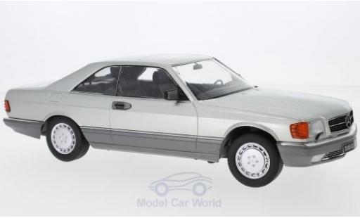 Mercedes 560 1/18 KK Scale SEC (C126) grey 1985 diecast model cars
