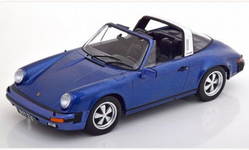 Porsche 930 Targa 1/18 KK Scale 911 Carrera 3.0 Targa metallic blue 1977 diecast model cars