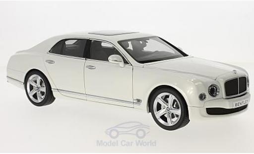 Bentley Mulsanne 1/18 Kyosho Speed white 2014 diecast model cars