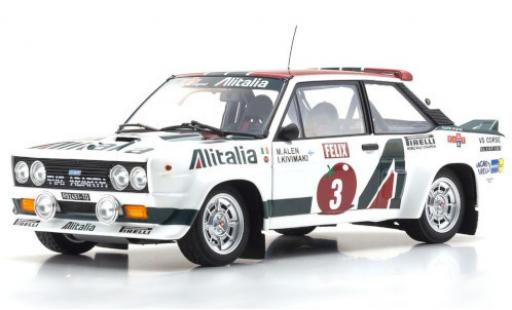 Diecast model cars Fiat 131 1/18 Kyosho Abarth No.3 Alitalia Alitalia Rallye WM Rallye Finnland 1978 M.Alen/I.Kivimäki Fiat 131 1/18 Kyosho Abarth No.3 Alitalia Alitalia Rallye WM Rallye Finnland 1978 M.Alen/I.Kivimäki diecast model cars
