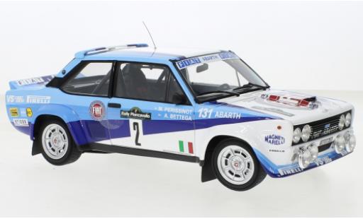 Diecast model cars Fiat 131 1/18 Kyosho Abarth No.2 Rallye Piancavallo 1980 Fiat 131 1/18 Kyosho Abarth No.2 Rallye Piancavallo 1980 diecast model cars