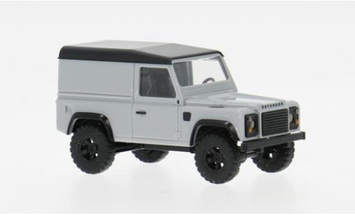 Diecast model cars Land Rover Defender 90 grau/schwarz 1983 1/87 Busch