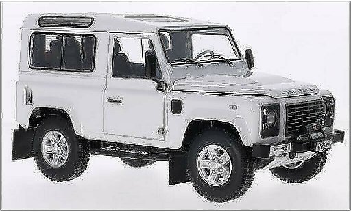Land Rover Defender 90 1/18 Kyosho white diecast model cars