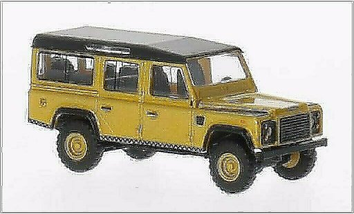 Land Rover Defender Base 1/87 Busch metallic gold/matt-black diecast model cars