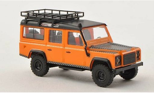 Land Rover Defender Base 1/87 Busch orange/matt-black 1983 diecast model cars