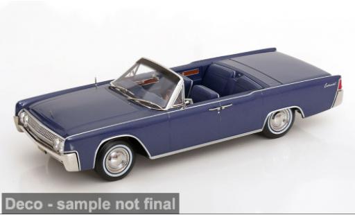Diecast model cars Lincoln Continental Convertible blau/schwarz 1963 Lawyer 1/18 KK Scale