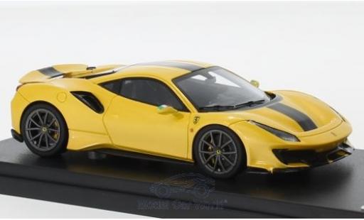 Ferrari 488 1/43 Look Smart Pista metallic yellow/black 2018 diecast model cars