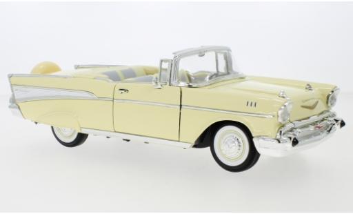 Chevrolet Bel Air 1/18 Lucky Die Cast Convertible yellow/white 1957 diecast model cars