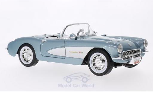 Diecast model cars Chevrolet Corvette 1/18 Lucky Die Cast metallic blue/white 1957 Chevrolet Corvette 1/18 Lucky Die Cast metallic blue/white 1957 diecast model cars