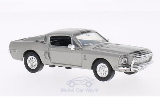 Shelby GT 500 1/43 Lucky Die Cast -KR mit blacken Streifen grey 1968 ohne Vitrine diecast model cars