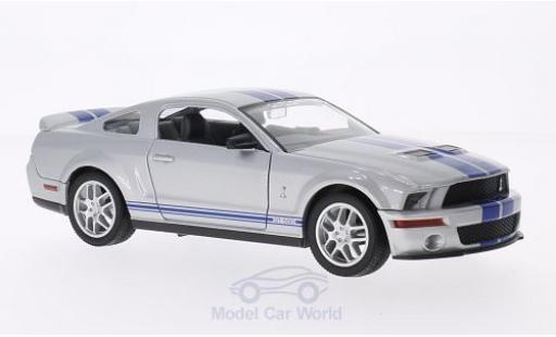 Diecast model cars Shelby GT 500 1/18 Lucky Die Cast mit blueen Streifen grey 2007 Shelby GT 500 1/18 Lucky Die Cast mit blueen Streifen grey 2007 diecast model cars