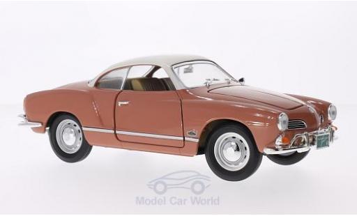 Volkswagen Karmann 1/18 Lucky Die Cast Ghia brown/white 1966 diecast model cars