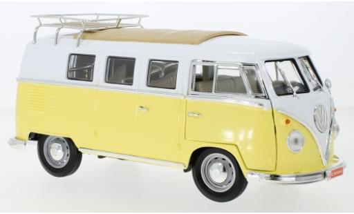Volkswagen T1 1/18 Lucky Die Cast Kombi yellow/white 1962 avec Rack de toit et plinthe diecast model cars