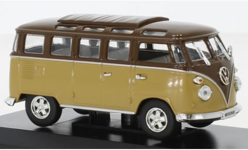 Diecast model cars Volkswagen T1 1/43 Lucky Die Cast Samba brown/brown 1962 Volkswagen T1 1/43 Lucky Die Cast Samba brown/brown 1962 diecast model cars