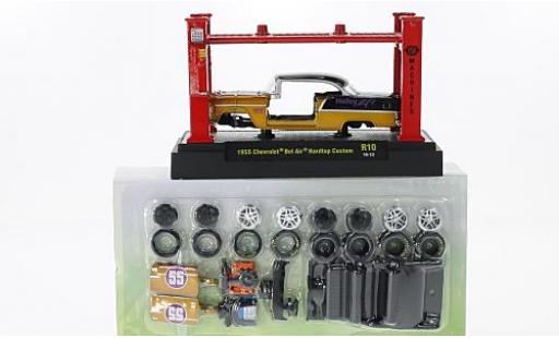 Diecast model cars Chevrolet Bel Air 1/64 M2 Machines Hardtop Custom gold/black 1955 Model-Kit Kit y compris les Hebebühne et 4 Ersatzrädern sans Vitrine Chevrolet Bel Air 1/64 M2 Machines Hardtop Custom gold/black 1955 Model-Kit Kit y compris les Hebebühne et 4 Ersatzrädern sans Vitrine diecast model cars
