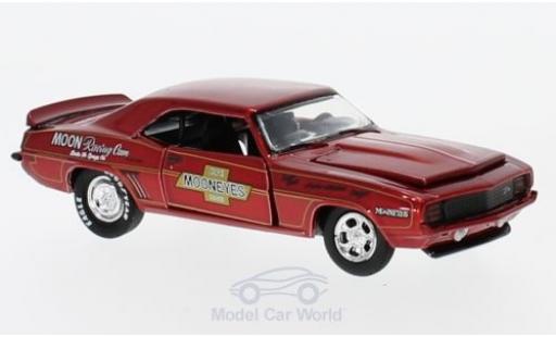Chevrolet Camaro RS 1/64 M2 Machines Z/28 RS metallic red Moon Equipment Co. 1969 diecast model cars