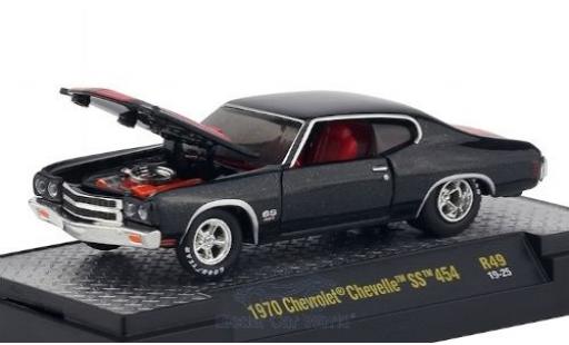 Diecast model cars Chevrolet Chevelle 1/64 M2 Machines SS 454 metallic black/matt-red 1970 Chevrolet Chevelle 1/64 M2 Machines SS 454 metallic black/matt-red 1970 diecast model cars