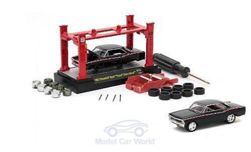 Chevrolet Nova 1/64 M2 Machines Foose Cherry black 1967 Model-Kit Bausatz inklusive 4 Ersatzrädern diecast model cars