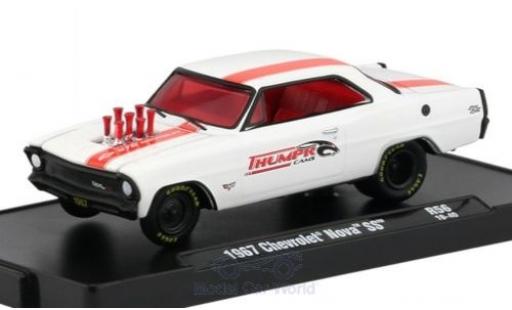 Diecast model cars Chevrolet Nova 1/64 M2 Machines SS matt-white/red 1967 Chevrolet Nova 1/64 M2 Machines SS matt-white/red 1967 diecast model cars