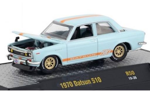 Diecast model cars Datsun 510 1/64 M2 Machines blue/orange 1970 Datsun 510 1/64 M2 Machines blue/orange 1970 diecast model cars