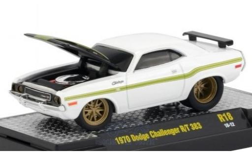 Dodge Challenger 1970 1/64 M2 Machines R/T 383 white/black 1970 diecast model cars