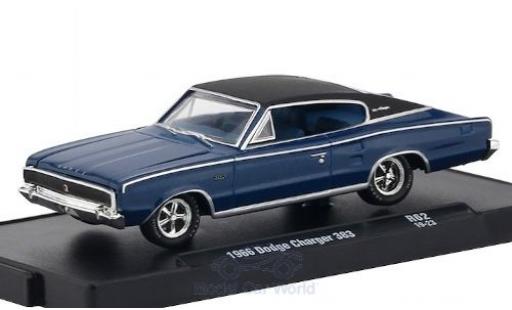 Diecast model cars Dodge Charger 1/64 M2 Machines 383 metallic blue/matt-black 1966 Dodge Charger 1/64 M2 Machines 383 metallic blue/matt-black 1966 diecast model cars