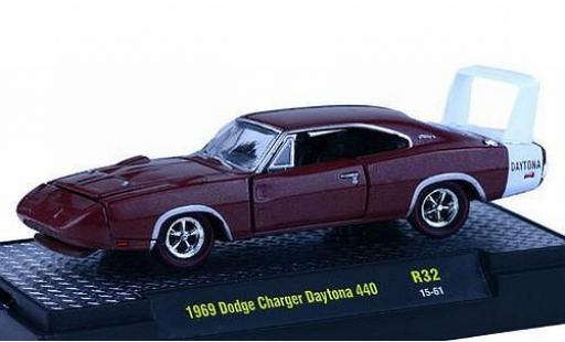 Diecast model cars Dodge Charger 1/64 M2 Machines Daytona 440 metallic brown/white 1969 Detroit-Muscle Release 32 Dodge Charger 1/64 M2 Machines Daytona 440 metallic brown/white 1969 Detroit-Muscle Release 32 diecast model cars