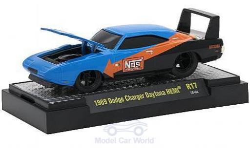 Diecast model cars Dodge Charger 1/64 M2 Machines Daytona HEMI blue/black Nos 1969 Dodge Charger 1/64 M2 Machines Daytona HEMI blue/black Nos 1969 diecast model cars