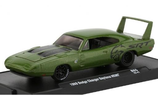 Dodge Charger 1/64 M2 Machines Daytona HEMI metallic green/matt-black SRT 1969 diecast model cars