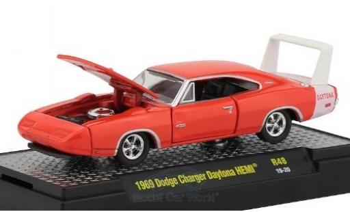 Diecast model cars Dodge Charger 1/64 M2 Machines Daytona HEMI orange/white 1969 Dodge Charger 1/64 M2 Machines Daytona HEMI orange/white 1969 diecast model cars