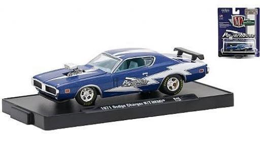 Diecast model cars Dodge Charger 1/64 M2 Machines R/T HEMI metallic blue/white Powerhouse 1971 Dodge Charger 1/64 M2 Machines R/T HEMI metallic blue/white Powerhouse 1971 diecast model cars