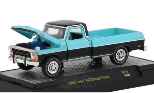 Diecast model cars Ford F-1 1/64 M2 Machines 00 Ranger Truck black/blue 1969 Ford F-1 1/64 M2 Machines 00 Ranger Truck black/blue 1969 diecast model cars