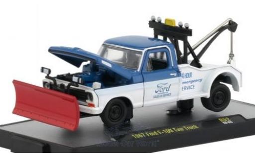 Ford F-1 1/64 M2 Machines 00 Tow Truck blue/white 1967 diecast model cars