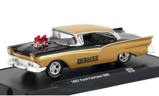 Diecast model cars Ford Fairlane 1957 1/64 M2 Machines 500 beige/black 1957 Ford Fairlane 1957 1/64 M2 Machines 500 beige/black 1957 diecast model cars