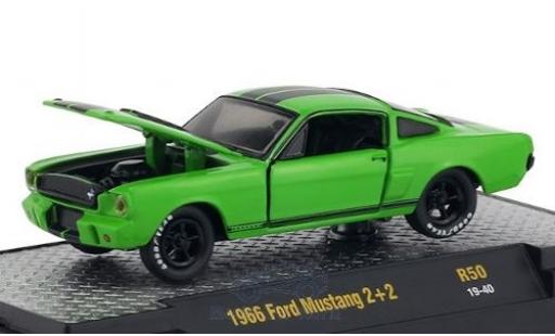 Diecast model cars Ford Mustang 1/64 M2 Machines 2+2 green/black 1966 Ford Mustang 1/64 M2 Machines 2+2 green/black 1966 diecast model cars