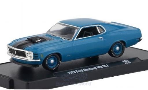 Diecast model cars Ford Mustang 1/64 M2 Machines 428 SCJ metallic blue/matt-black 1970 Ford Mustang 1/64 M2 Machines 428 SCJ metallic blue/matt-black 1970 diecast model cars