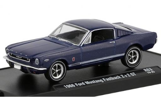 Diecast model cars Ford Mustang 1/64 M2 Machines Fastback 2+2 GT metallic blue 1966 Ford Mustang 1/64 M2 Machines Fastback 2+2 GT metallic blue 1966 diecast model cars