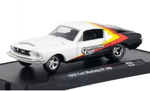 Diecast model cars Ford Mustang 1/64 M2 Machines GT 390 white/Dekor Competition Cams 1968 Ford Mustang 1/64 M2 Machines GT 390 white/Dekor Competition Cams 1968 diecast model cars