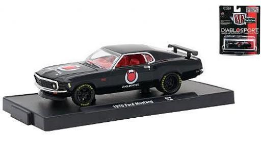 Diecast model cars Ford Mustang 1/64 M2 Machines black Diablo Sport 1970 Ford Mustang 1/64 M2 Machines black Diablo Sport 1970 diecast model cars