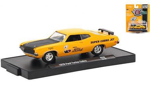 Diecast model cars Ford Torino 1/64 M2 Machines Cobra orange Power by 1970 Ford Torino 1/64 M2 Machines Cobra orange Power by 1970 diecast model cars