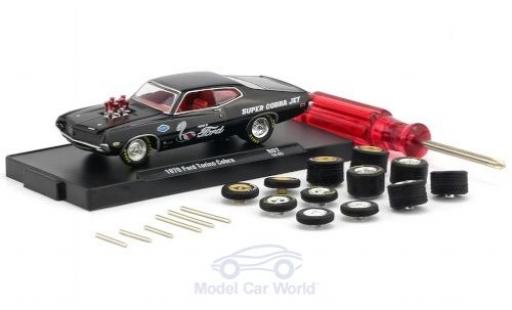 Ford Torino 1/64 M2 Machines Cobra black 1970 inklusive 12 Austauschrädern 6 Achsen und 1 Schraubenzieher Auto-Wheels Release 06 diecast model cars