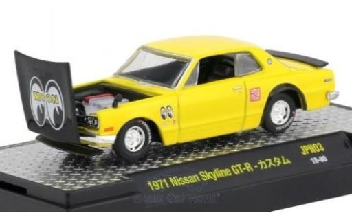 Diecast model cars Nissan Skyline 1/64 M2 Machines GT-R yellow/black 1971 Nissan Skyline 1/64 M2 Machines GT-R yellow/black 1971 diecast model cars