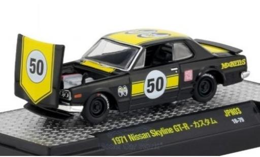 Diecast model cars Nissan Skyline 1/64 M2 Machines GT-R black/yellow 1971 Nissan Skyline 1/64 M2 Machines GT-R black/yellow 1971 diecast model cars