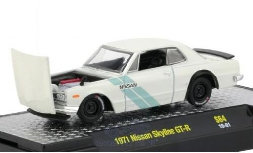 Nissan Skyline 1/64 M2 Machines GT-R white/Dekor RHD 1971 diecast model cars